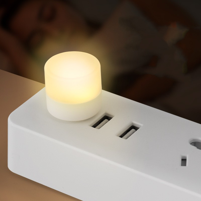 Ideal for Bedroom, Bathroom, Nursery, Hallway, Kitchen Car USB Atmosphere Light Plug-in USB Lights by Night, Mini LED Bulb