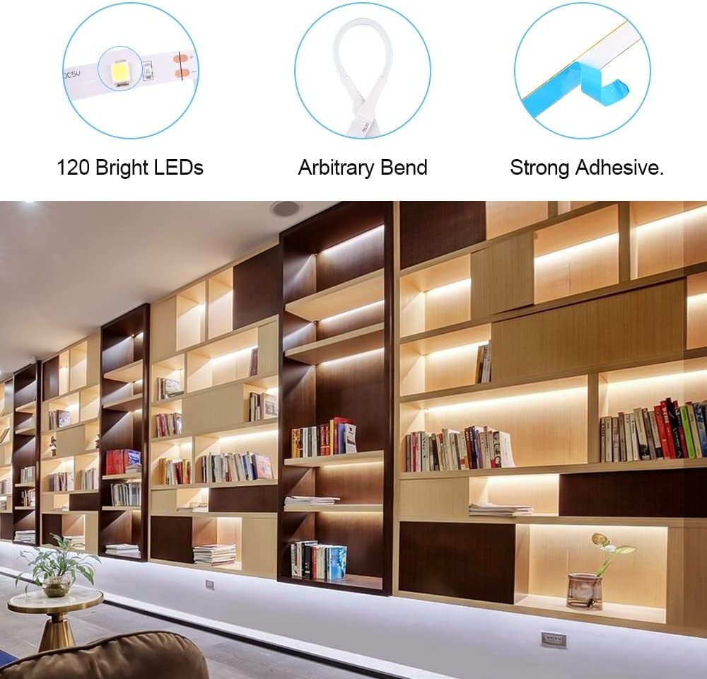 Remote Control Dimmable Under Counter Cabinet Light LED Strip Lighting for Kitchen