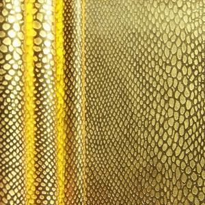 PU Embossed Metallic Leather for Handbags Metallic Golden Leather Shiny PU Foil Leather