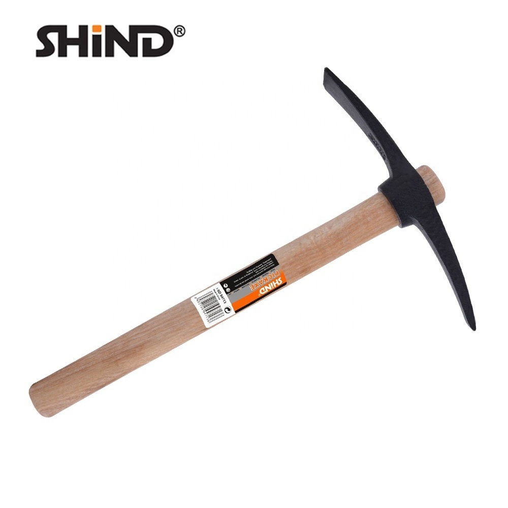 SHIND 94713 400G Good quality Farm Hand Tools Garden Pick Strong and Hard Iron Small Pickaxe with Wood Handle