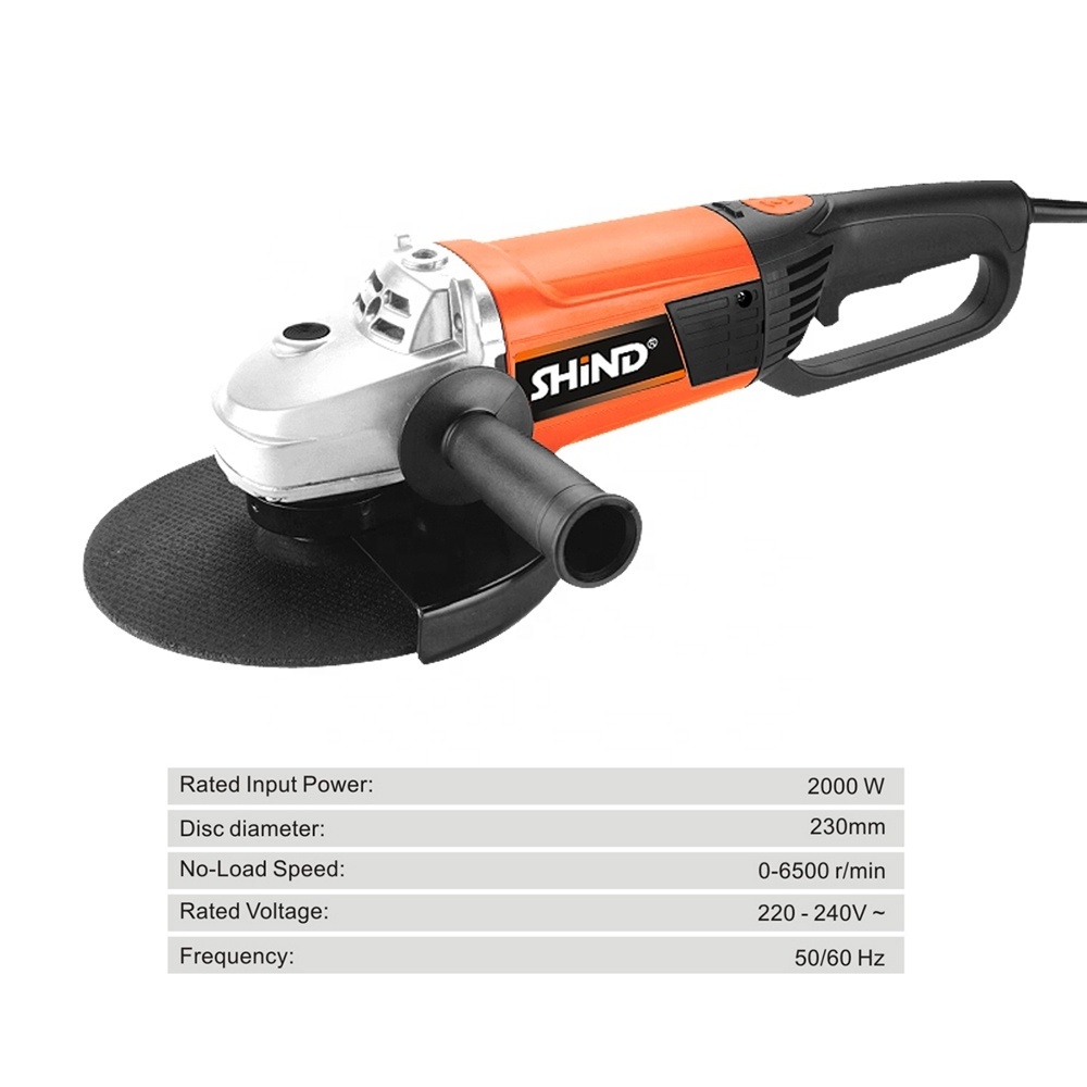 37650 New Arrival 230mm Mini Cordless Grinder Machine Handheld Wireless Power Tools 2000W Angle Grinder