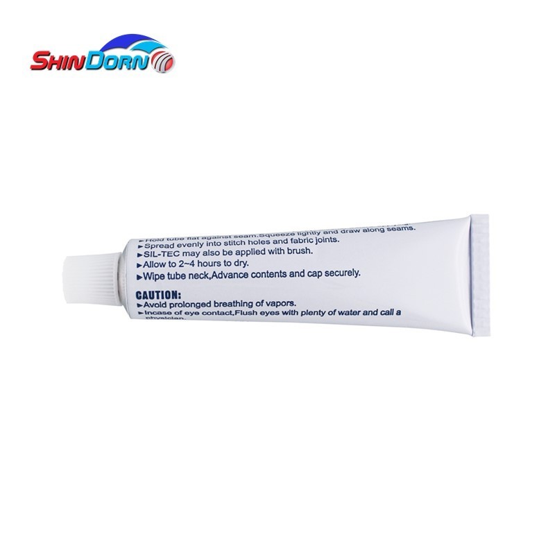 Fabric adhesive glue for silicone impregnated fabric, clear liquid silicone sealant