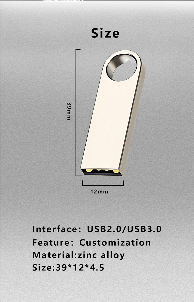 Mini Metal Pendrive 6GB 32GB 64GB USB2.0 3.0 Hard Usb Drive Storage Full Capacity 128GB Usb Flash Drive