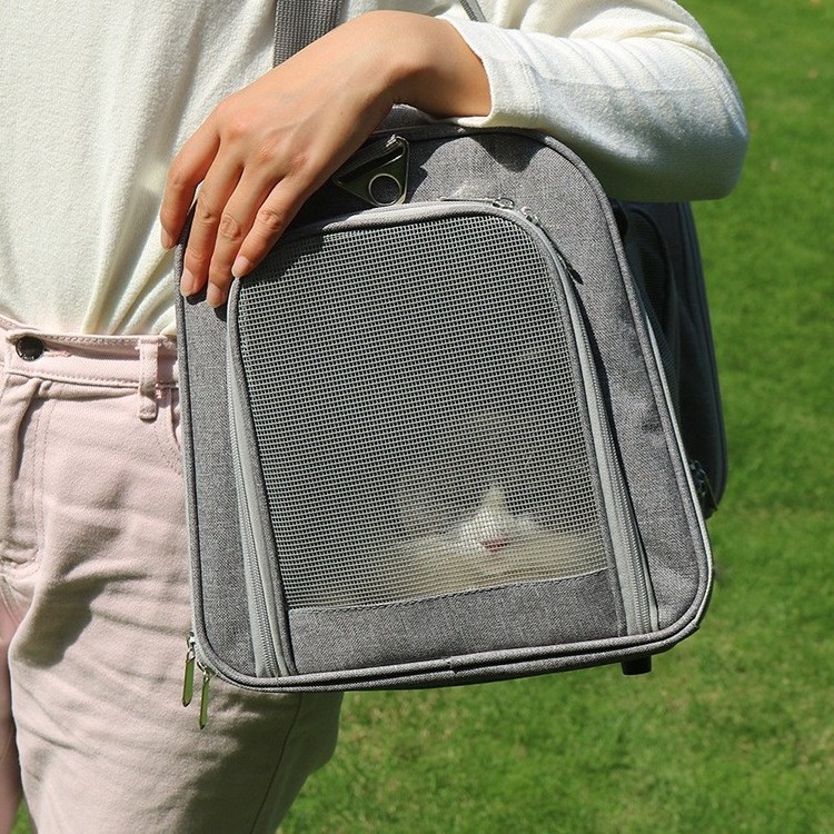 Pet Carriers Wholesale black grey Airline approved Pet Travel Bag Cat bag Soft puppy Cat Dog carrier Pet carrier bag