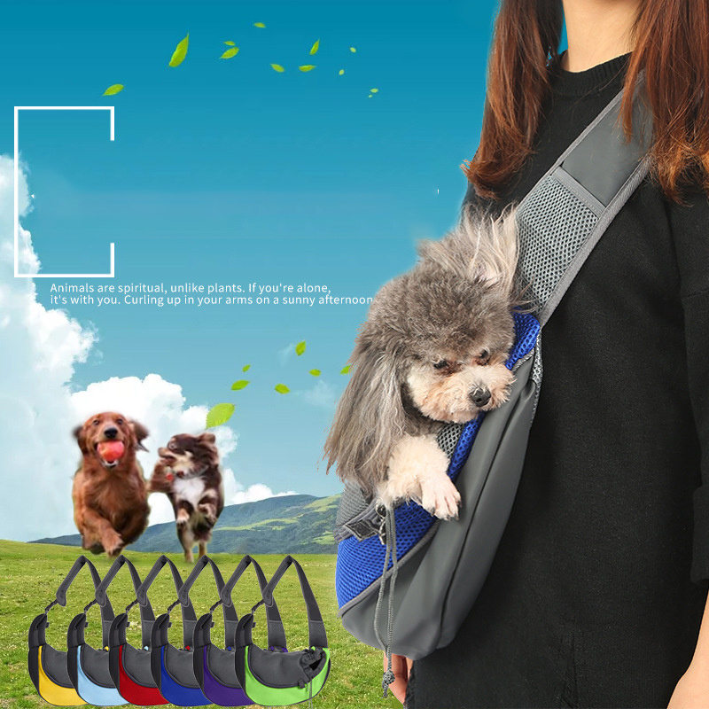 Shine Large Capacity Waterproof Dog Poop Bag Pet Sling Carrier Sling Carrier for Dogs Cats Puppy and Small Dog