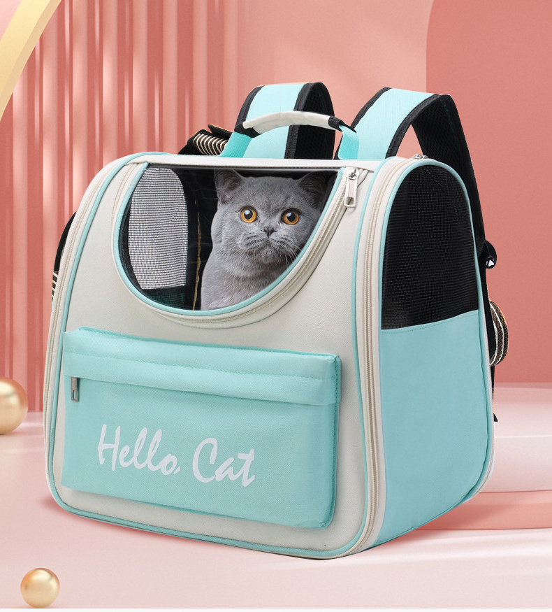 Oem Custom Outdoor Breathable Large Capacity Luxury Travel Cat Pet Backpack Cat Dog Bag Pet Carrier For Dogs Pet Cages, Carriers