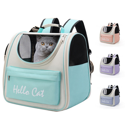 Oem Custom Outdoor Breathable Large Capacity Luxury Travel Cat Pet Backpack Cat Dog Bag Pet Carrier For Dogs Pet Cages, Carriers