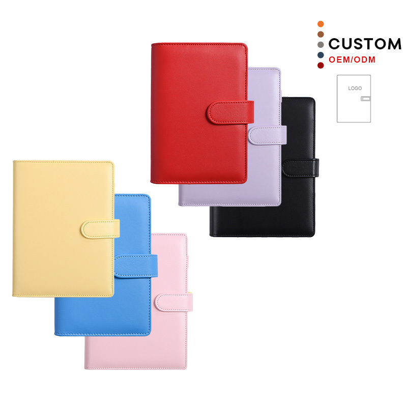 Calendar 6 Ring Spiral Work Agenda Journal Budget Binder Pu Leather Cover A5 A6 sublimation Notebook