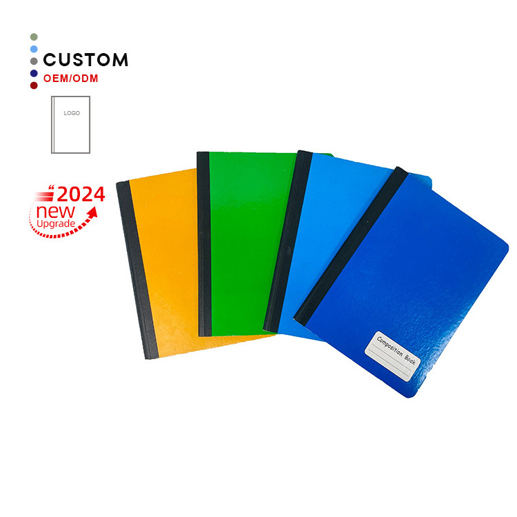 Customised Logo School Composition Notebooks Soft Paper Cover Student Notepad College Ruled Sheets Book Recycled Diary