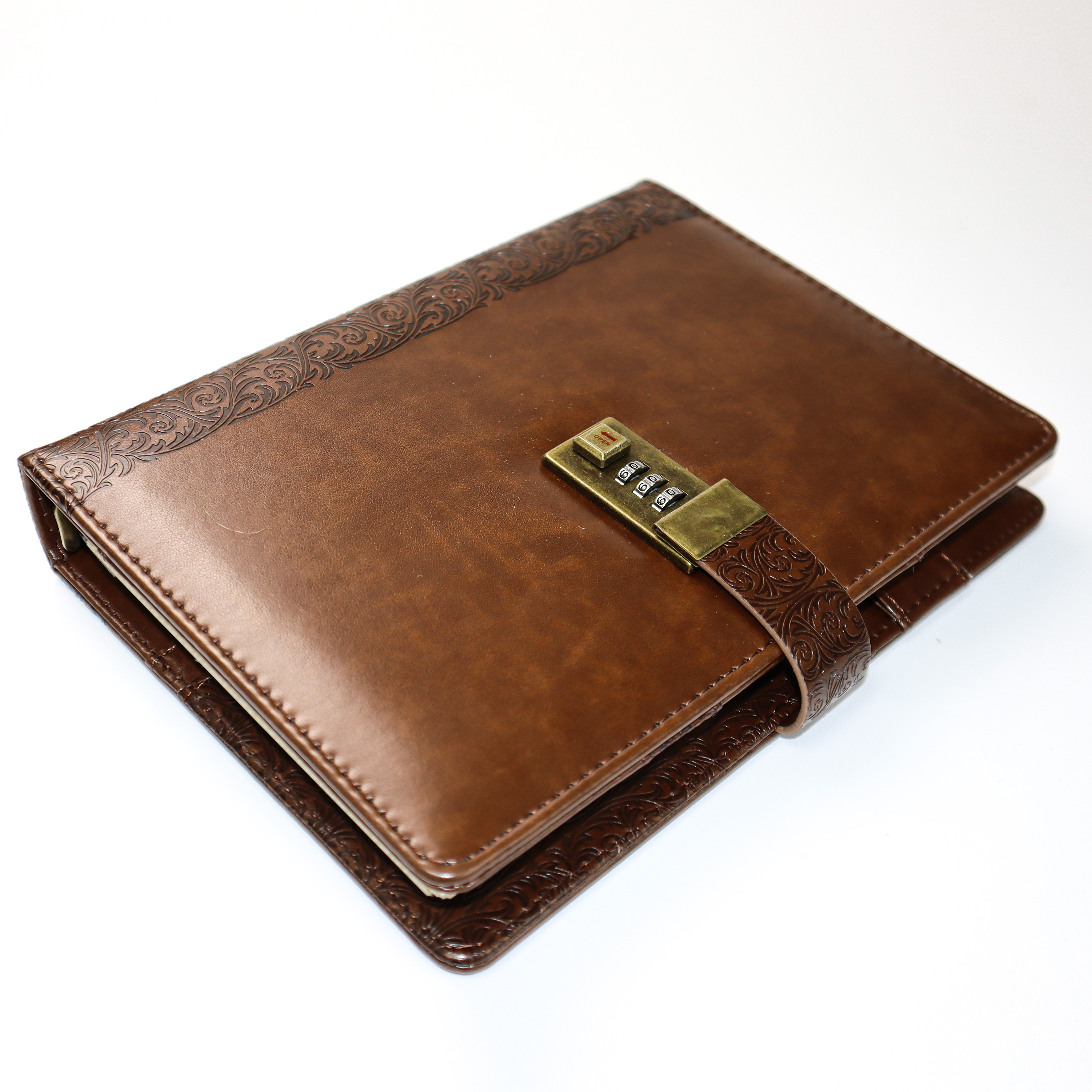 Customize A5 PU Leather Vintage Journal Notebook Diary with Lock