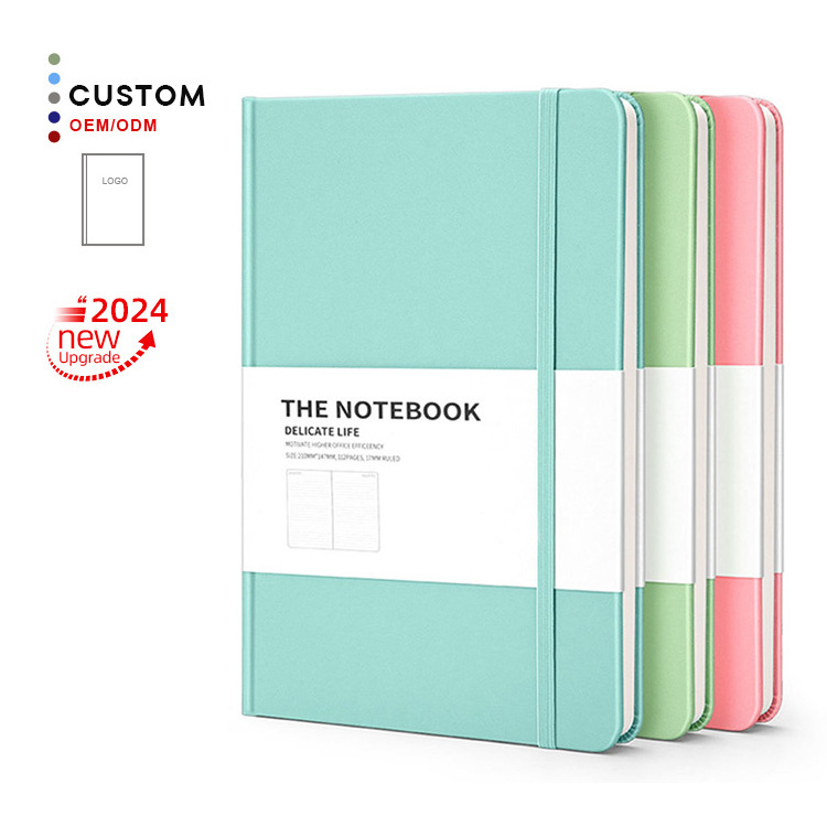 A5 Pu Leather Promotional Gift Diary Journal Stationary Hard Cover Notebook