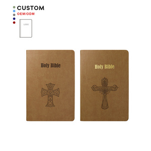 Profesional Manufacturer Embossing 1960s PU Leather Wholesale Holy Bible Cover Custom with Thumb Index Bibles