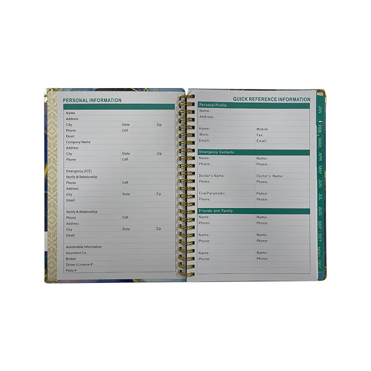 Free Sample 2022 2023 Custom Weekly Planner Printing for 2023