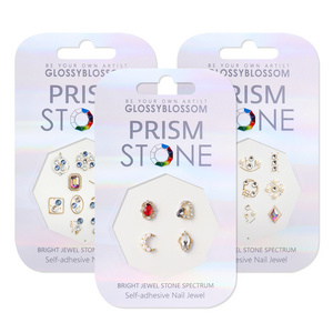 PRISM STONE 3D Small Big Jewels Nail Crystal Rhinestone Stone Decoration Stickers, nail art stones Design Korea Oem Odm