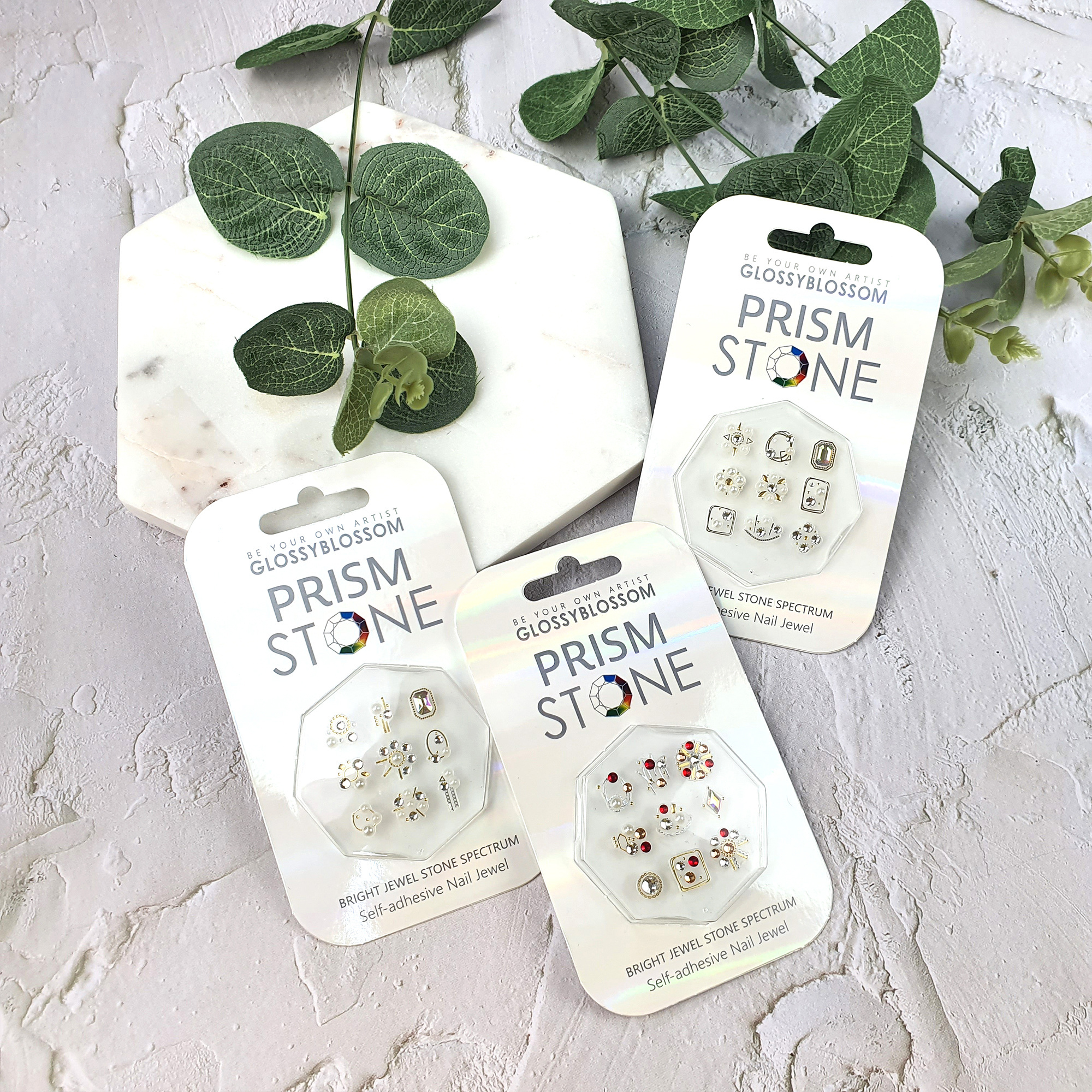 PRISM STONE 3D Small Big Jewels Nail Crystal Rhinestone Stone Decoration Stickers, nail art stones Design Korea Oem Odm