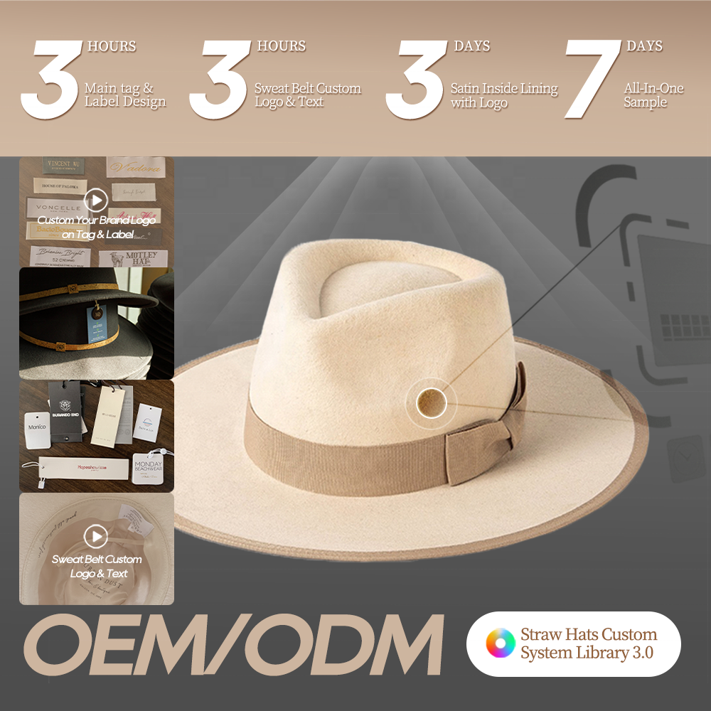 Shinehats OEM Wholesale 2024 Western Cowboy Curled Custom Felt Hat Unisex Warped Brim Plain Women Hats Vintage Felt Fedora Hats