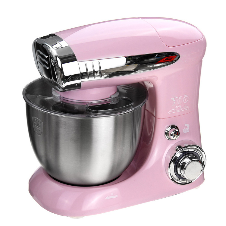 Shinechef Pink Electric Stand Mixer Kitchen Dough Machine Cake Mixer Food Mixer