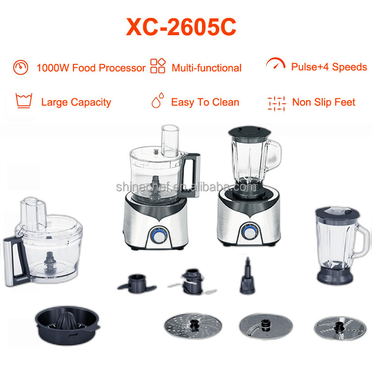 9 In 1 Household Meat Grinder Mixer Automatic Blender Chopper Combo Multi-Function Food Processor