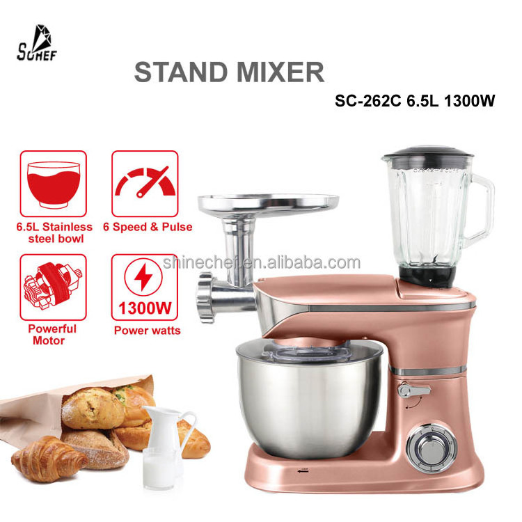 German Machine De Chef 3 In 1 Stand Food Mixer Blender Chopper Electric Meat Grinder