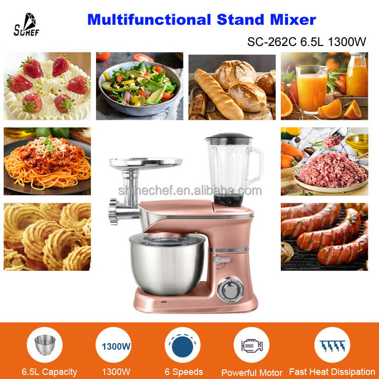 German Machine De Chef 3 In 1 Stand Food Mixer Blender Chopper Electric Meat Grinder