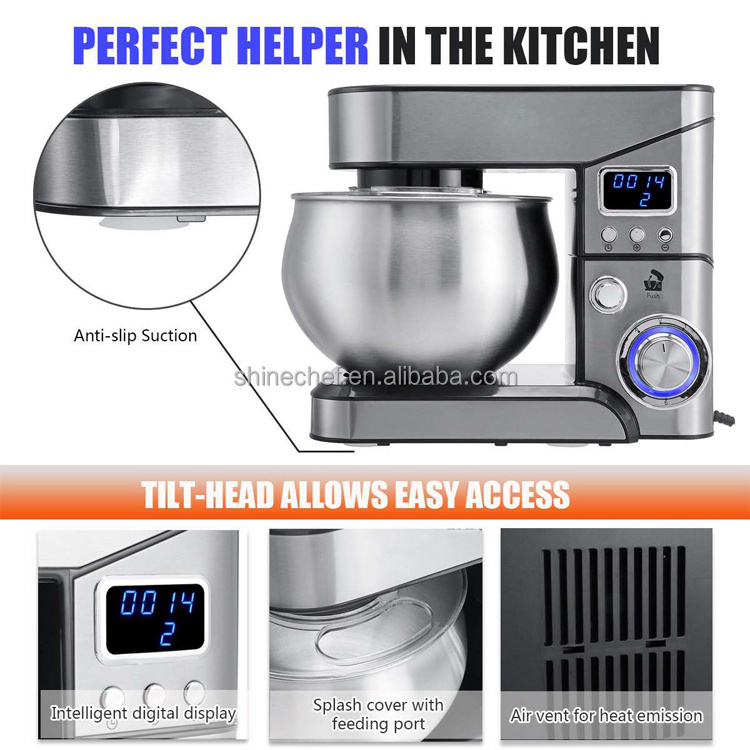 3L 3.5L 4L 5L 6L 6.5L 7L 8.5L 10L 12L Electric Cake Dough Mixer Planetary Bakery Flour Mixer Digital Kitchen Stand Food Mixers