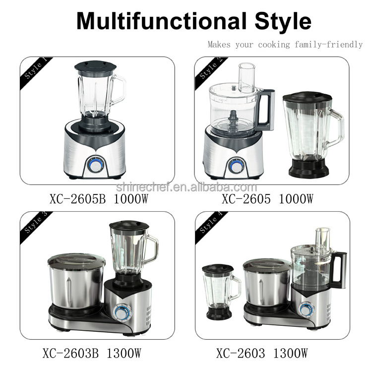 1300W All In 1 Electric Vegetable Food Chopper Blender Multifunctional Food Processors With 5L Dough Mixer