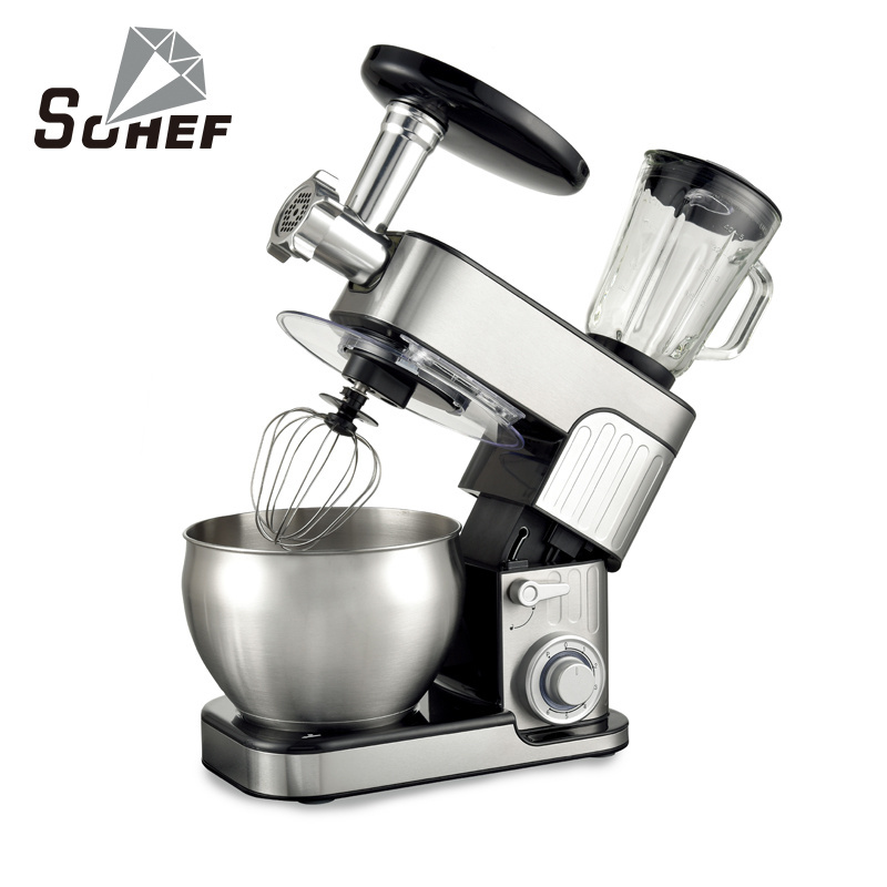 7L stainless steel bowl machine food processor planetary dough mixer for home