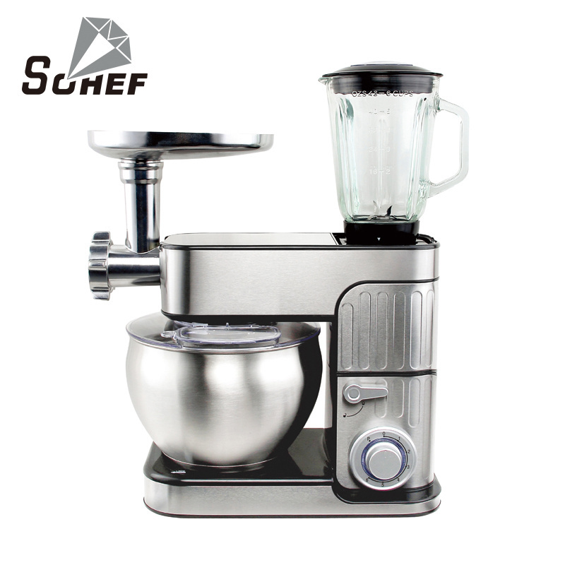 7L stainless steel bowl machine food processor planetary dough mixer for home