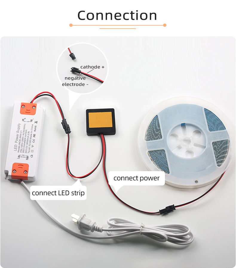 Shinechip TD100 Monochrome  Led Dimmer Controller Automatic ON OFF Single Button Touch Sensor Switch For Bath Mirror