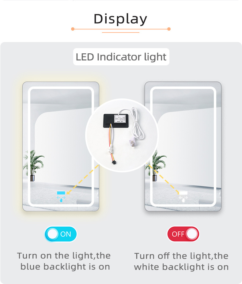 Shinechip dc12v 1a 12w Smart Ir hand scan sensor Dimming bathroom Mirror hand sweep Switch With built-in power supply