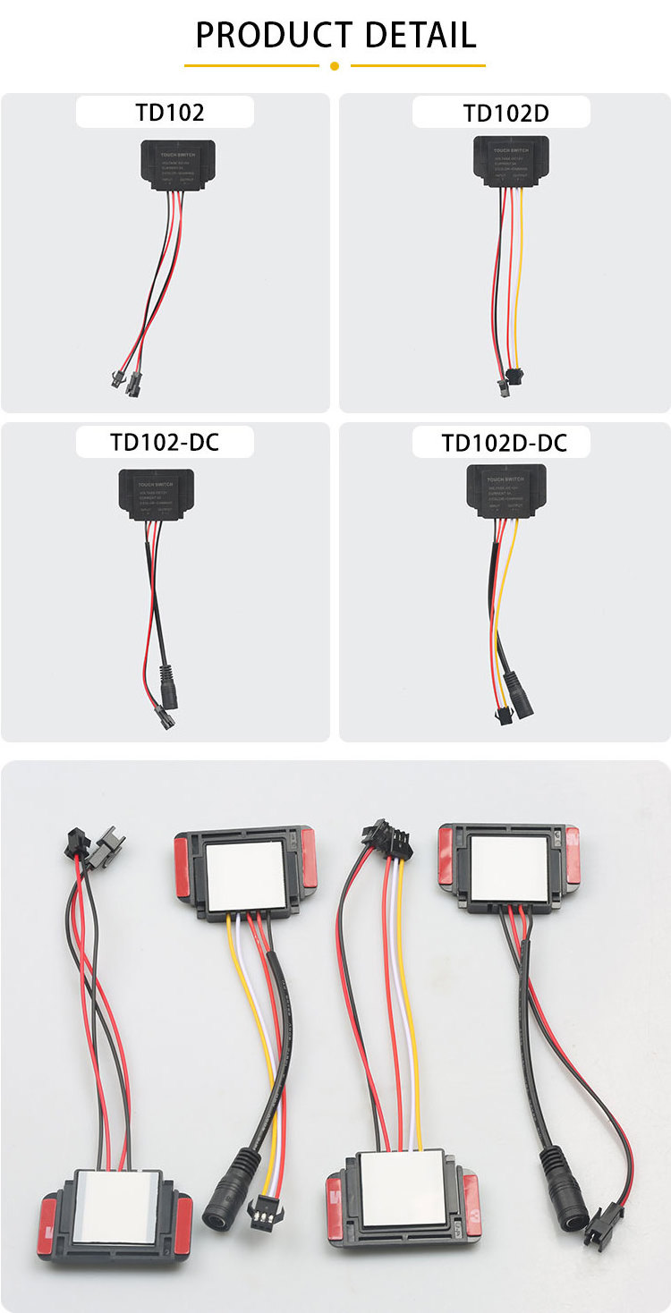 DC12V 3A Smart Mini Led Bathroom Touch On Off Control Mirror Touch Screen Induction Dimmer Led Light Switch Touch Sensor Switch