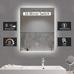 Shinechip hot Selling DC12V/24V small size monochrome dimmable 3A 36W Single smart touch switch for Bathroom Mirror