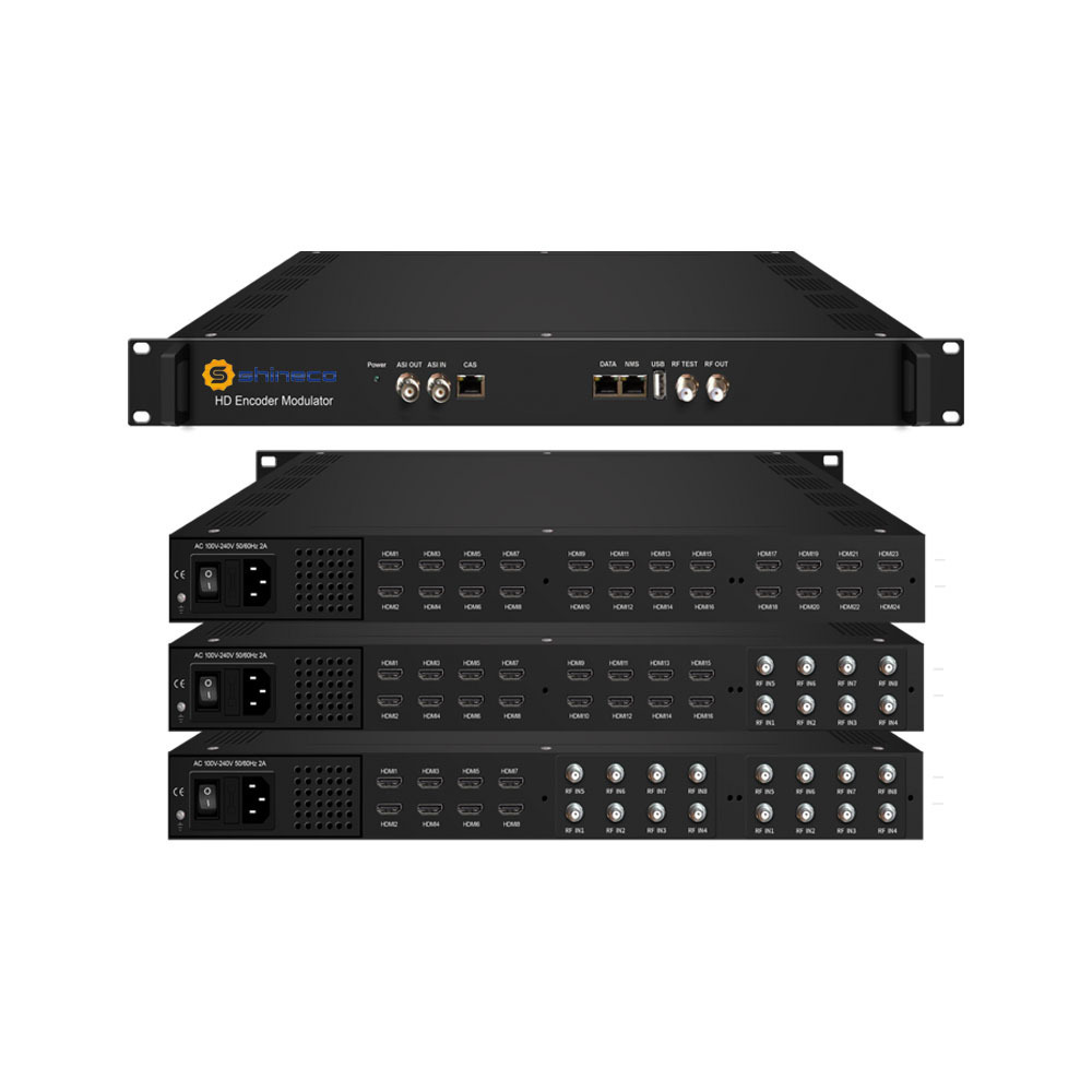 Headend 8-24 channel HDMI+16 DVB-S2/S2X Input To RF Modulator