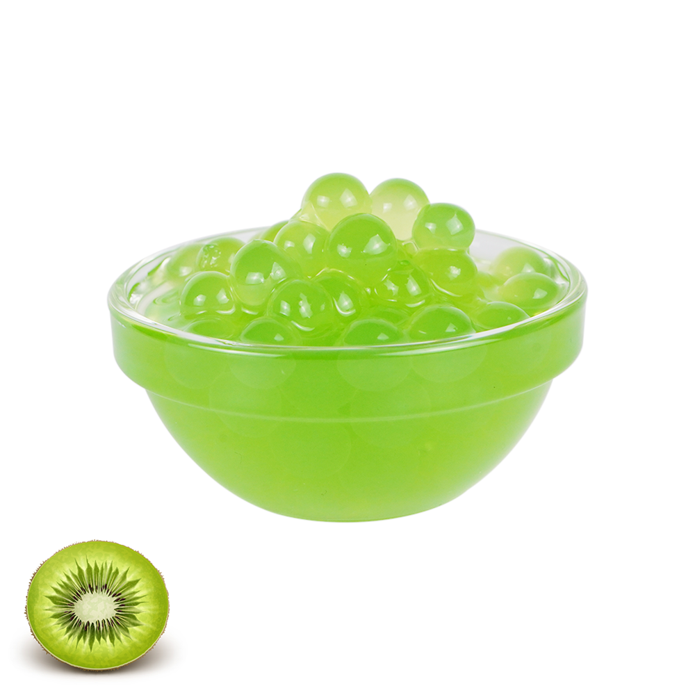 2023 Hot selling kiwi-flavored popping boba wholesale a popular choice for yogurt and fruit sticks