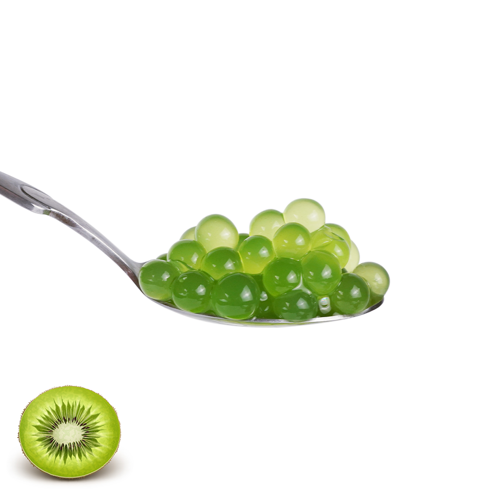 2023 Hot selling kiwi-flavored popping boba wholesale a popular choice for yogurt and fruit sticks