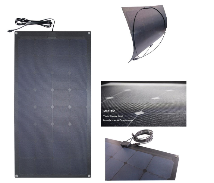 Customize  black semi flexible ETFE 80W 100W 110W 120W 150W 160w solar panel