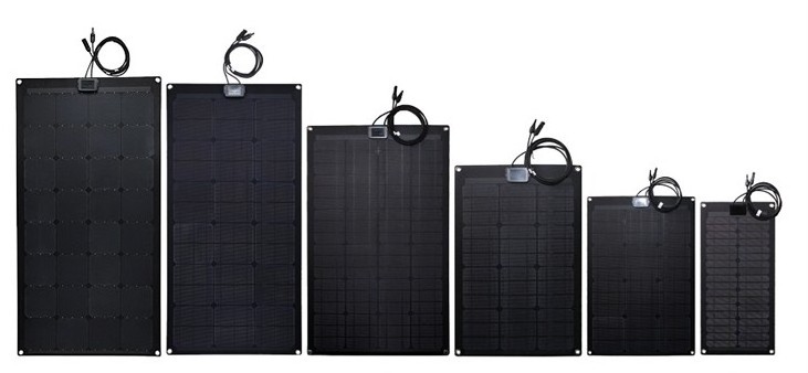 Customize  black semi flexible ETFE 80W 100W 110W 120W 150W 160w solar panel