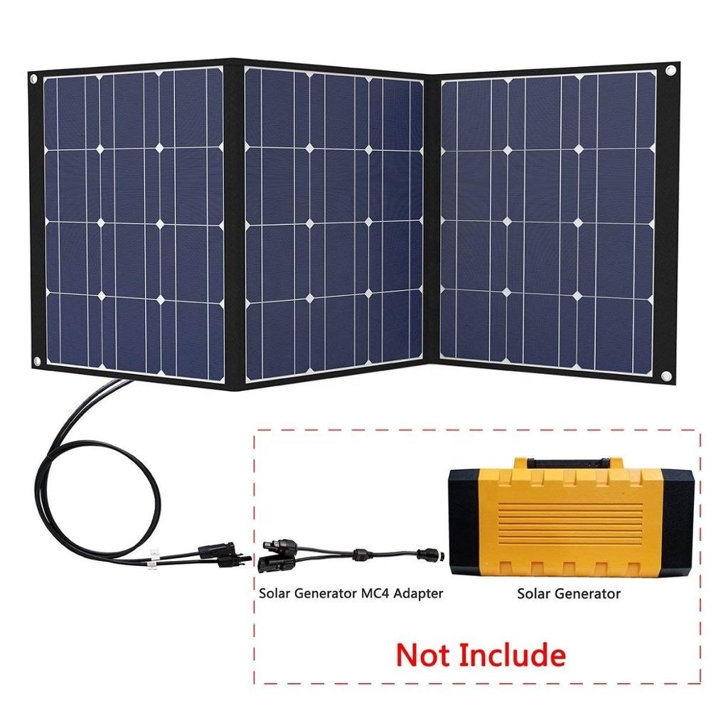 Foldable solar blanket 18V 300W folding mono solar panel 200W charger bag