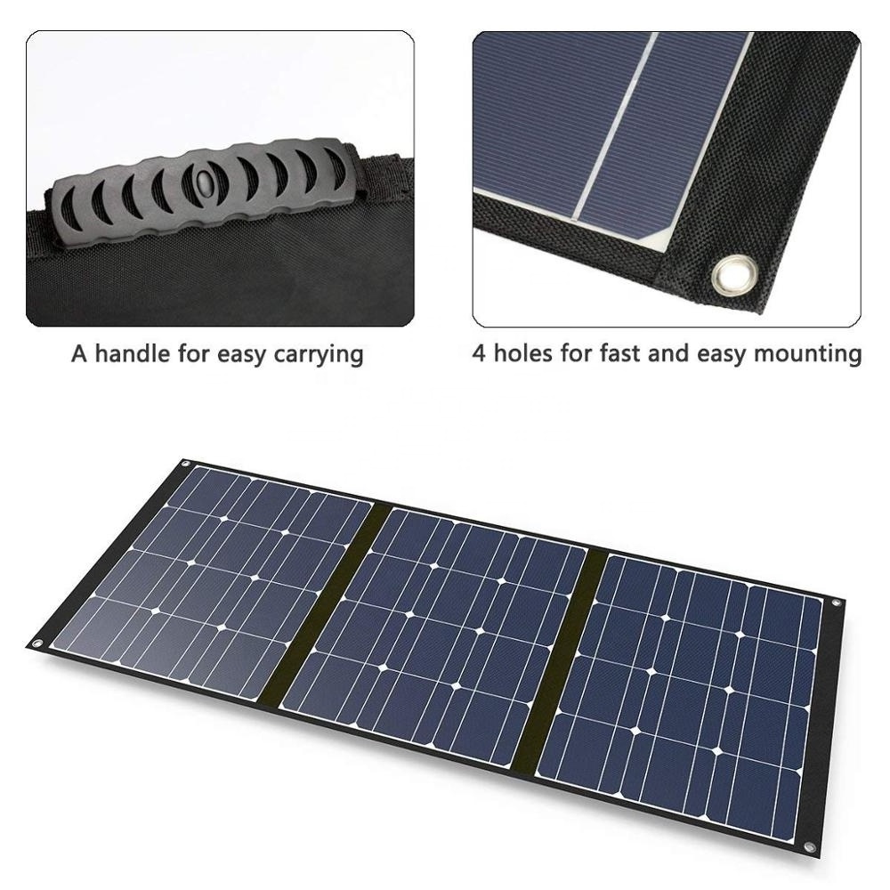 Foldable solar blanket 18V 300W folding mono solar panel 200W charger bag