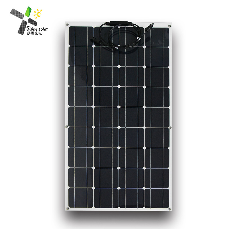 Factory price flexible solar panel easy carry for car roof travel portable use 50w 100w 200w 250w mono solar panel