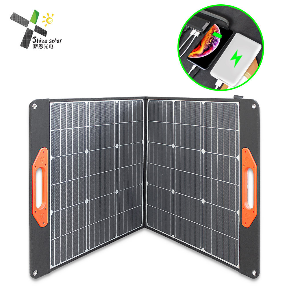 high output 100w foldable solar panel generator portable foldable solar panel charging for outdoor battery