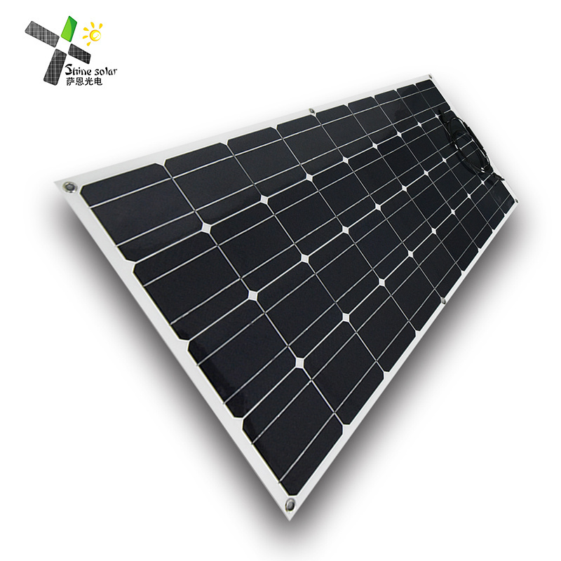 Factory price flexible solar panel easy carry for car roof travel portable use 50w 100w 200w 250w mono solar panel