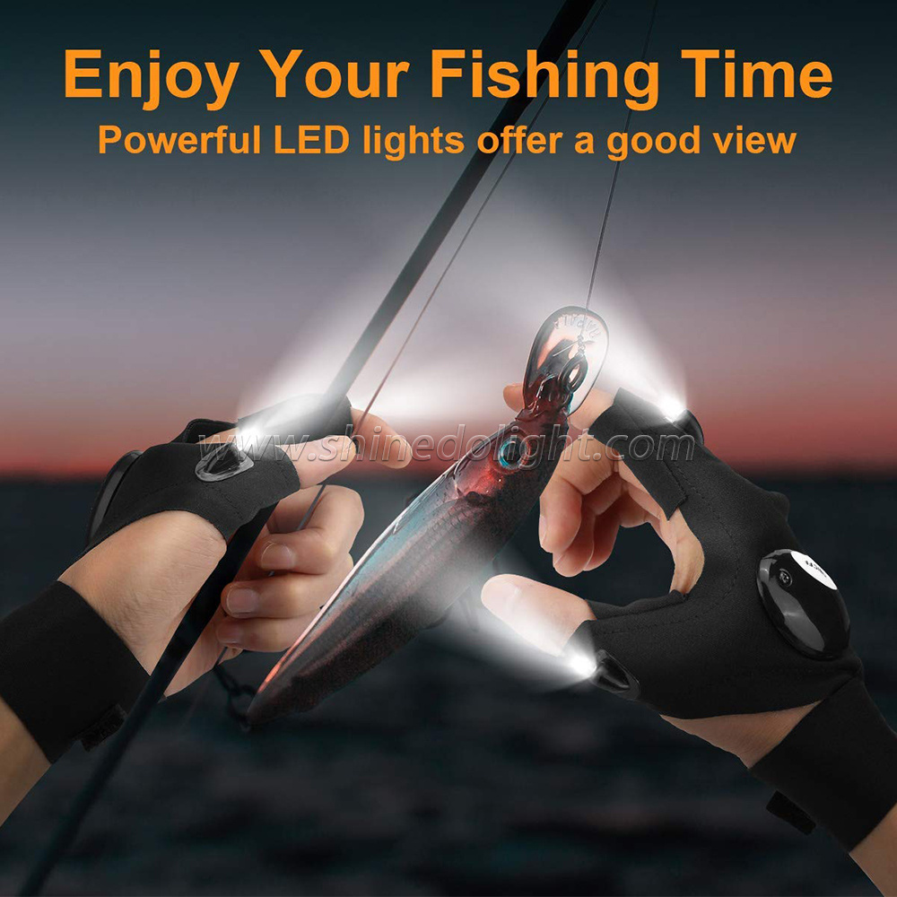 LED Flashlight Gloves Hands Free Light Gloves Lamp  Christmas Gift Gadgets Tools for Outdoor Camping Fishing