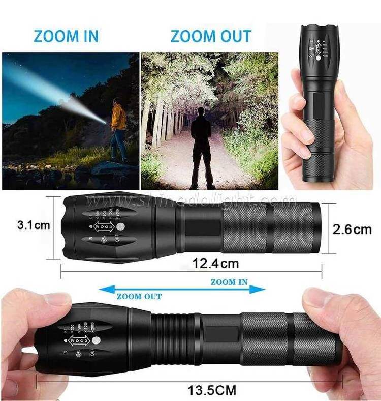 Super Bright flash light, Aluminum High Power 1000 lumen 10W Rechargeable Led Torch Novelty Gifts Flashlight