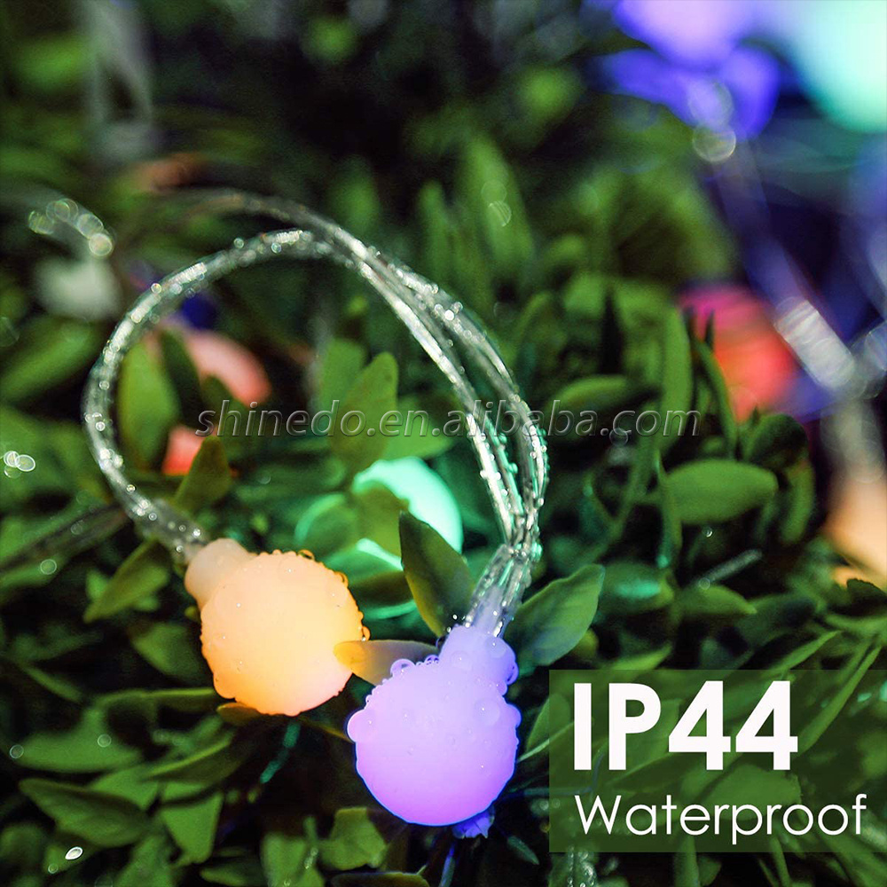 8 Mode Waterproof 18ft 50 LED Battery Powered Globe Starry Fairy Christmas String Lights With Remote