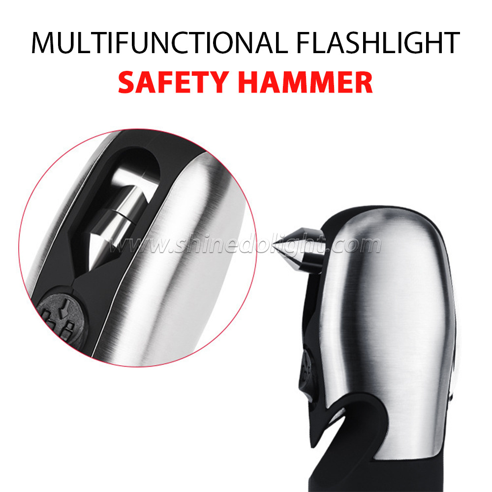 Multifunctional Flashlight Pocket Knife Flashlight Car Kit with Car Window Breaker Seatbelt Cutter LED Flashlight for Emergency