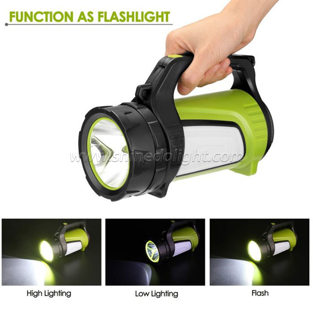 Multi-functional Emergency Bright Flashlight 18650 Battery Powered Waterproof Hand Torch Power Bank Lantern with Different Modes