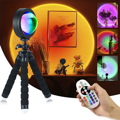 Smart Sunset lamp Light Projection16 Colors LED APP and Remote Control 360 Degree Rotation Party Sunset Light