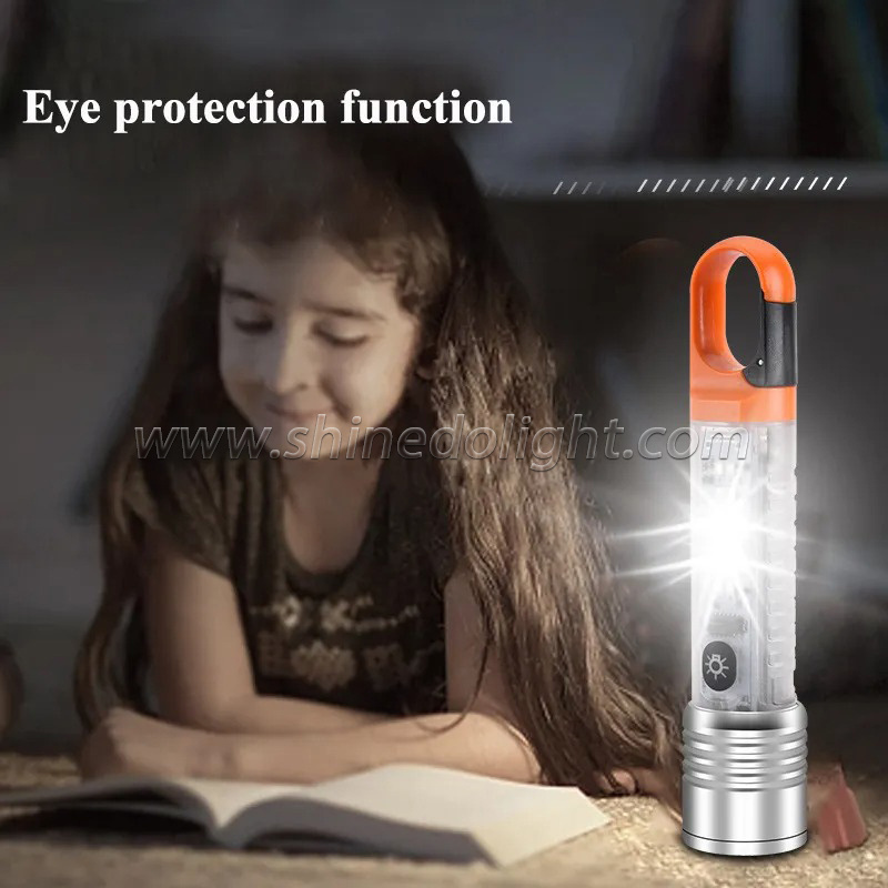 Portable Powerful LED Lamp Flashlight  Chargeable Battery Outdoor Camping Flash Light