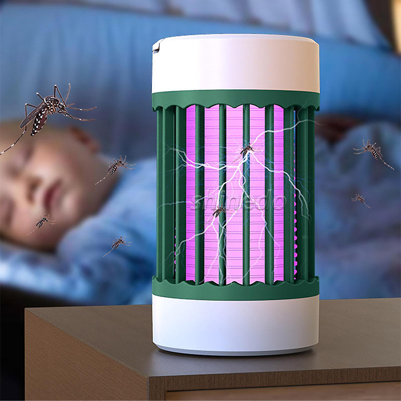 Mosquito Killer Electric USB Lamp LED Night Light Mute Mosquito Repellent Bug Zapper Insect Files Trap for Bedroom Outdoor